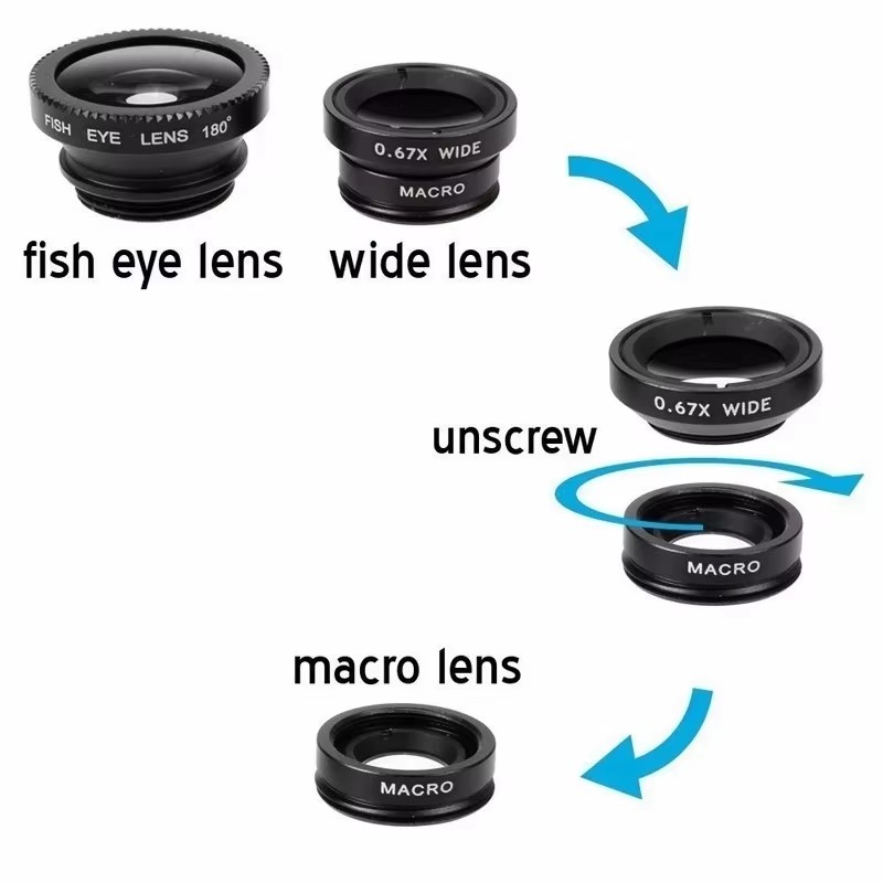 3In1 Mobile Phone Fish Eye Len - đánh giá và giá Fishing Camera