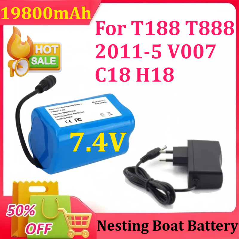 7.4V 19800mAh Battery with USB - đánh giá và giá Fish Finder Charger